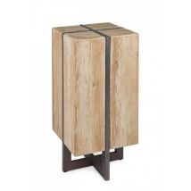 Sgabello Bar Legno Marrone Industriale H70 cm - WYATT
