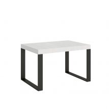 Tavolo da pranzo Allungabile - TECNO Bordo: In tinta, Colore: Bianco Frassino, Dimensioni: 90x130/390