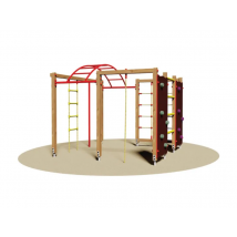 Arrampicata Everest 738 Giochipark acciaio legno rete corda 225x230x200h