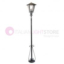 UMBRIA GRANDE Lampione con Lanterna Ferro Battuto Design Rustico