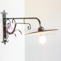 PIATTO Applique Rustico per Esterno Braccio Lavorato sporgente 90 cm