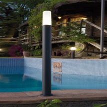 STEM Paletto Moderno da Giardino Grafite H.70 Cm