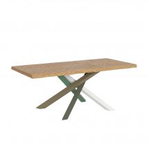 Tavolo fisso 90x200 cm Versalux scortecciato rovere gambe 4/A