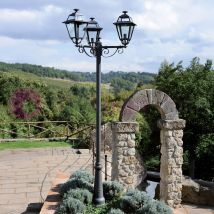 ELEGANCE Lampione Grafite a 3 Luci Design Tradizionale