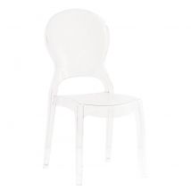Sedia di design in policarbonato trasparente - GLACIA