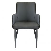 Sedia con braccioli per tavolo da pranzo - TAMI Colore: Grigio scuro