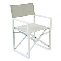 Poltrona regista pieghevole in alluminio - LARI Colore: Bianco