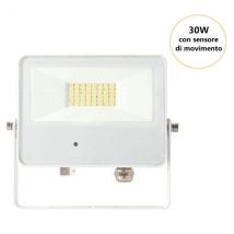 FARO PROIETTORE CON SENSORE DI MOVIMENTO LED 30W 4000K BIANCO SKY M.WAVE BENEITO