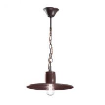 LAMPADARIO SOSPENSIONE IN CERAMICA COLOR FANGO 1XE27 LAND ONDALUCE