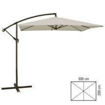 OMBRELLONE ECRU BRACCIO ACCIAIO RETTANGOLARE 2X3