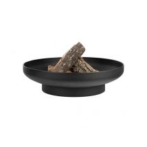 Braciere a legna per giardino Atena in acciaio verniciato nero 58x15cm