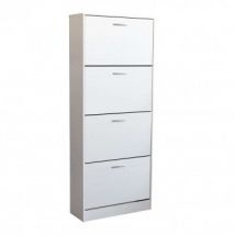 Scarpiera Wendy Bianca: Legno, cm 60x24x150