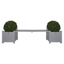Esschert Design Fioriere con Panchina a Ponte Grigia CF33G