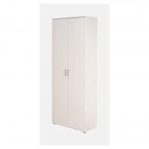 Armadio 2 ante con Dmcilro, color bianco, 70x34x189h