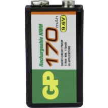 GP GPIND17R9HC1 9 V / PP3 battery (rechargeable) NiMH 170 mAh 9.6 V 1 pc(s)