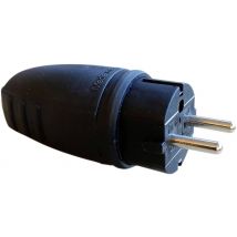 N & L 11257 Safety plug Rubber 230 V Black IP44