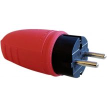 N & L 17187 Safety plug Rubber 230 V Red IP44