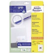 Avery-Zweckform 3490 All-purpose labels 70 x 36 mm Paper White 720 pc(s) Permanent adhesive Inkjet printer, Laser printer, Laser, colour, Copier, Colour