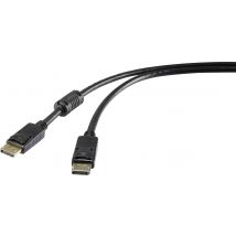 Renkforce DisplayPort Cable DisplayPort plug, DisplayPort plug 3.00 m Black UHD 4K @ 60 Hz gold plated connectors, incl. ferrite core RF-4212204 DisplayPort