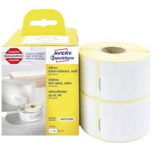 Avery-Zweckform Label roll 89 x 36 mm Paper White 520 pc(s) Permanent adhesive AS0722400 Address labels