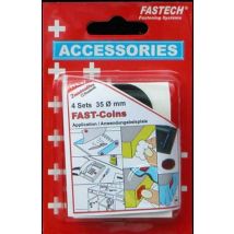 FASTECH® 683-330 Hook-and-loop stick-on dots stick-on (hot melt adhesive) Hook and loop pad (Ø) 35 mm Black 4 Pair