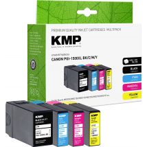 KMP Ink cartridge replaced Canon PGI-1500BK XL, PGI-1500C XL, PGI-1500M XL, PGI-1500Y XL Compatible Set Black, Cyan, Magenta, Yellow C99V 1564,0050