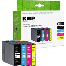 KMP Ink cartridge replaced Canon PGI-2500BK XL, PGI-2500C XL, PGI-2500M XL, PGI-2500Y XL Compatible Set Black, Cyan, Magenta, Yellow C103V 1565,0050