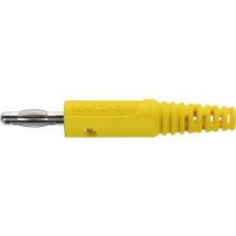 Schuetzinger FK 8 L Ni / GE Straight blade plug Plug, straight Pin diameter: 4 mm Yellow 1 pc(s)