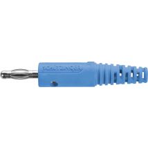 Schuetzinger FK 8 S Ni / BL Straight blade plug Plug, straight Pin diameter: 4 mm Blue 1 pc(s)