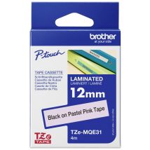 Brother TZe-MQE31 Labelling tape (pastel) Plastic Tape colour: Pastel pink Font colour: Black 12 mm 4 m