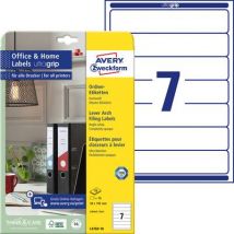 Avery-Zweckform Lever arch file labels L4760-10 38 x 192 mm Paper White Permanent adhesive 70 pc(s)