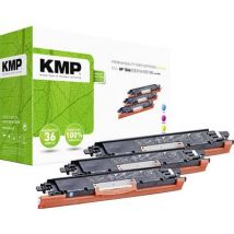 KMP H-T149CMY Toner cartridge Set replaced HP 126A, CE311A, CE312A, CE313A Cyan, Magenta, Yellow 1000 Sides Compatible Toner cartridge combo pack