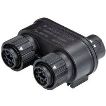 Wieland Electric 46.050.1253.1 Bullet connector splitter Total number of pins: 4 + PE Series (round connectors): RST® MINI 1 pc(s)