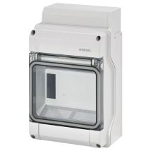 Hensel 6100057 KV 9106 Distribution board Surface-mount No. of partitions = 6 No. of rows = 1 Content 1 pc(s)