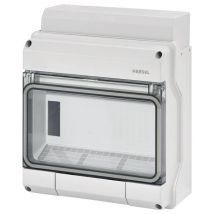 Hensel 6100058 KV 9109 Distribution board Surface-mount No. of partitions = 9 No. of rows = 1 Content 1 pc(s)