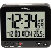 Techno Line WT 195 Radio Alarm clock Black Alarm times 1
