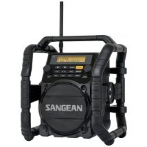 Sangean U-5 DBT Workplace radio DAB+, FM AUX, Bluetooth waterproof, dustproof, shockproof Black