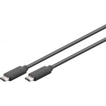 Goobay USB cable USB 3.2 1st Gen (USB 3.0 / USB 3.1 1st Gen) USB-C® plug 2 m Black Duplex use connector, Aluminium connector, round wire, PVC coating 66508
