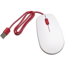 Raspberry Pi® Mouse USB Optical White, Red 3 Buttons