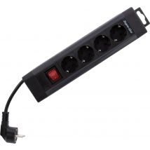 REV 0014412513 Power strip (+ switch) 4x Black, Anthracite PG connector 1 pc(s)