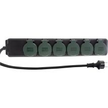 REV 0512469555 Power strip 6x Black, Green PG connector 1 pc(s)