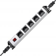 Kopp 2.29520015E8 Power strip (+ switch) 5x Black, Silver GST18i socket 1 pc(s)