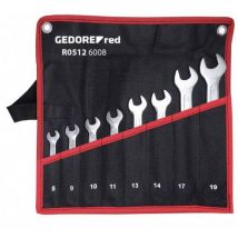 Gedore RED 3301081 R05126008 Double-ended open ring spanner set 8-piece Spanner size (metric) 6 - 9 mm