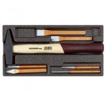 Gedore RED Hammer/chisel set in 1/3 foam module, 7 piece 3301718