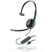 Plantronics Blackwire C3210 monaural USB Phone On-ear headset Corded (1075100) Mono Black Microphone mute