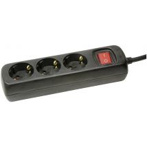 LogiLink LPS206B Power strip (+ switch) Black PG connector 1 pc(s)