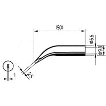 Ersa 0832WD Soldering tip Chisel-shaped, curved Content 1 pc(s)
