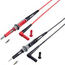 VOLTCRAFT MS-4PS-E Safety test lead 4 mm safety plug Test probe 1.00 m Black, Red 1 pc(s)