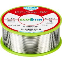 Felder ISO-Core RA Sn99Cu1 Solder, lead-free Reel Sn99,3Cu0,7 0.250 kg 0.75 mm
