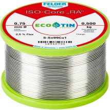 Felder ISO-Core RA Sn99Cu1 Solder, lead-free Reel Sn99,3Cu0,7 0.500 kg 0.75 mm